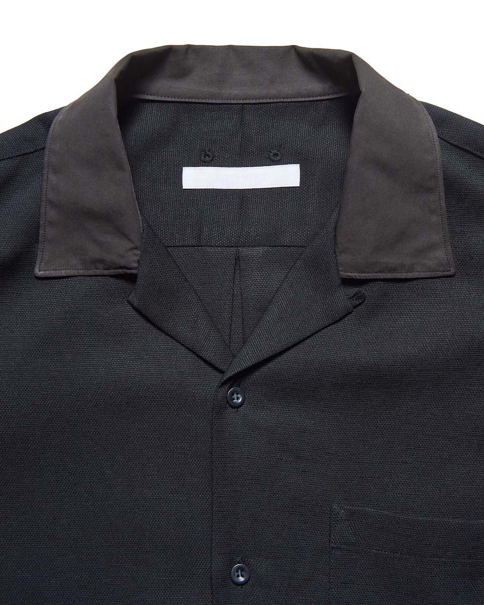 SOPHNET. / LINEN MESH S/S SHIRT (Black)